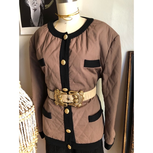 Vintage quilted boxy brown bomber jacket - Picture 8 of 16